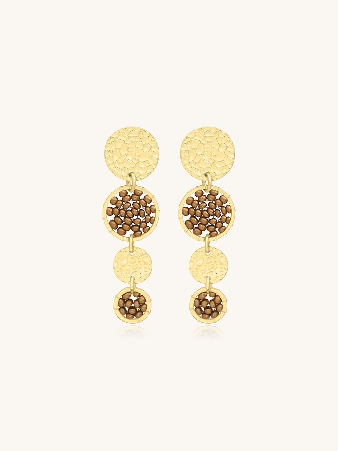 Boucles d'oreilles Mini Lupin Champagne 1 Boucles d'oreilles Mini Lupin champagne - boucles d'oreilles pendantes