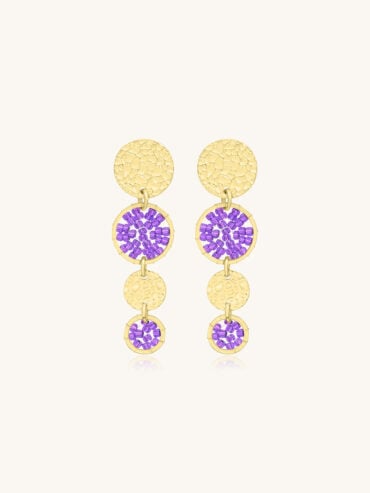 Bijoux fantaisie de créateurs 9 Boucles d'oreilles Mini Lupin ultra violet - boucles d'oreilles pendantes