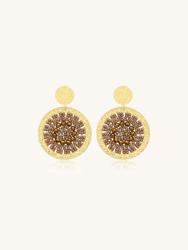 Bijoux fantaisie de créateurs 8 Boucles d'oreilles Patagona champagne - présentation