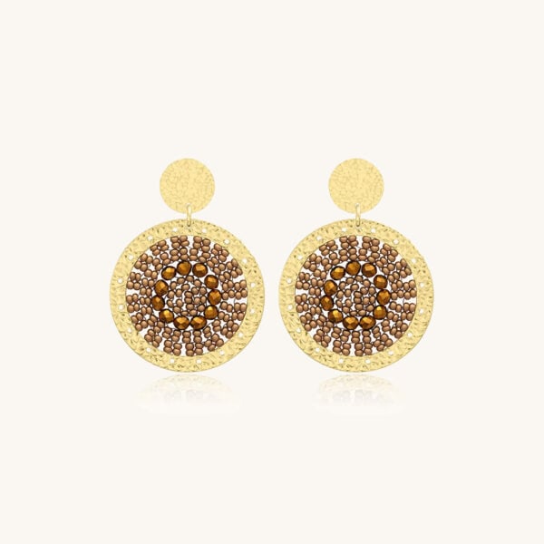Boucles d'oreilles Patagona champagne - présentation