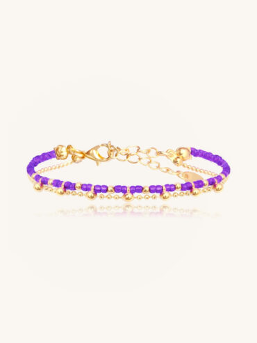 bracelet 1 tour Divine Pépite ultra violet