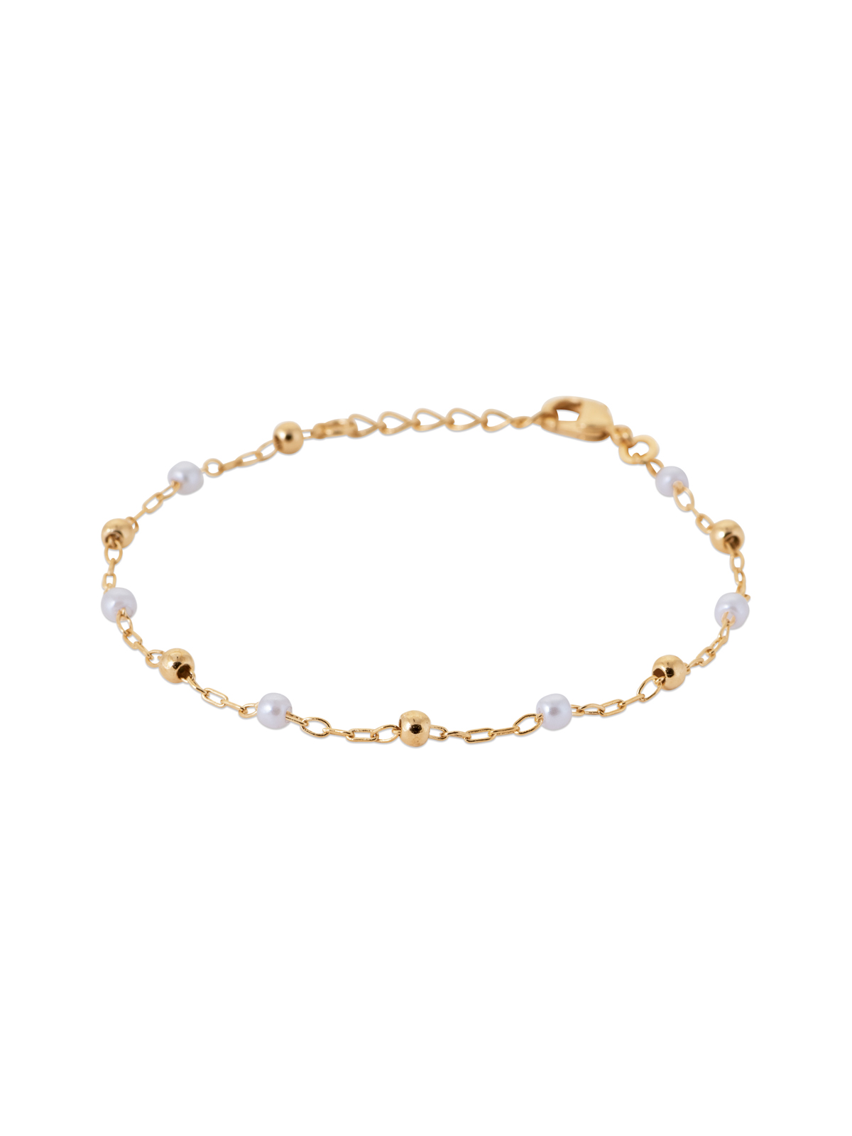 Bracelet fines billes plaqué or Marie 1 Bracelet fines billes plaqué or Marie - présentation