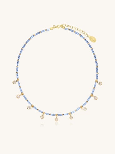 Bijoux fantaisie de créateurs 31 Collier Colibri Bleu céleste