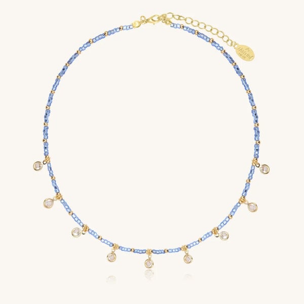 Collier Colibri Bleu céleste
