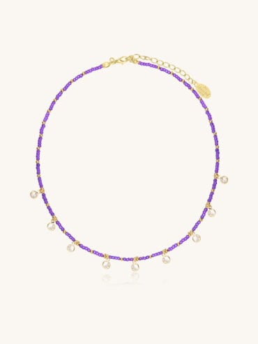 Bijoux fantaisie de créateurs 32 Collier Colibri ultra violet