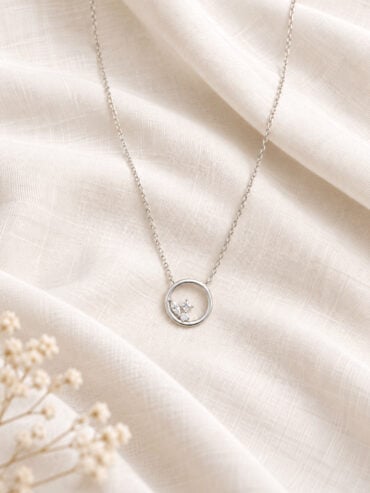 Collier cercle argent Halo
