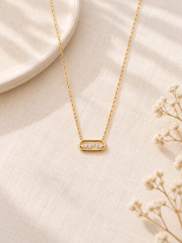 Collier fin plaqué or Bergen