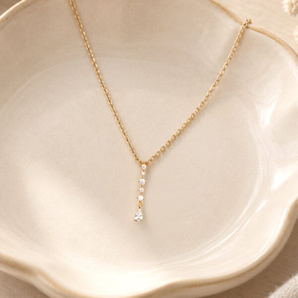Collier fin plaqué or valentine - présentation