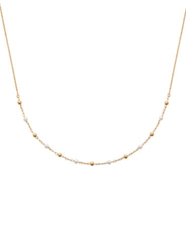 Collier fines billes plaqué or Marianne