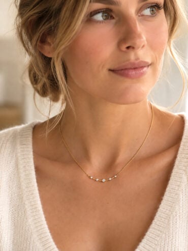 Collier fin plaqué or Alba