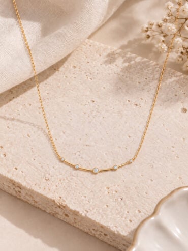 Collier fin plaqué or Alba