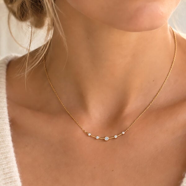 Collier fin plaqué or Alba femme zoom