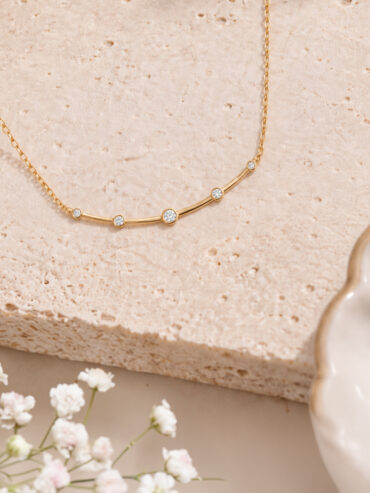 Collier fin plaqué or Alba