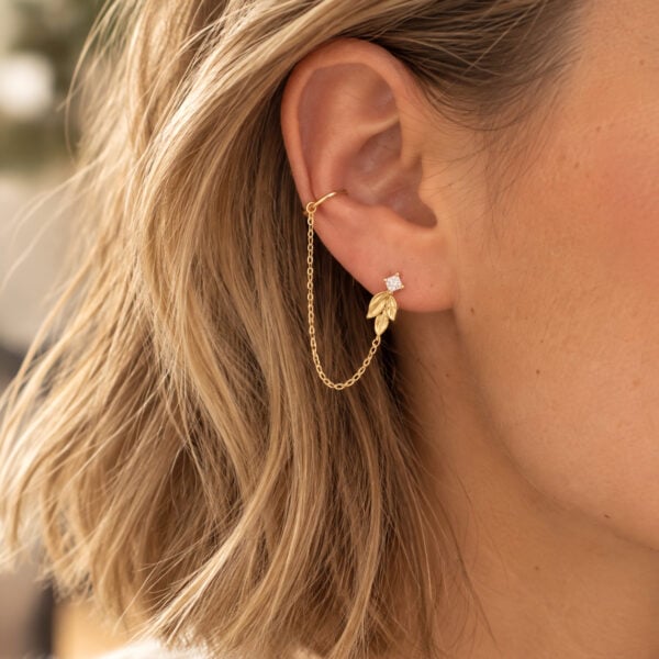mono boucle d'oreille colomba - étoile filante - femme zoom
