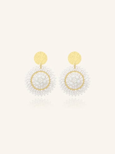 boucles d'oreilles baby espagnola blanc