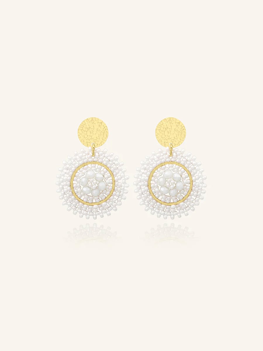 Boucles d'oreilles Baby Espagnola blanc 2 boucles d'oreilles baby espagnola blanc