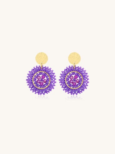 Boucles d'oreilles baby espagnola ultra violet - présentation