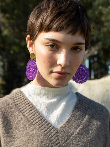 Boucles d'oreilles Espagnola Ultra violet