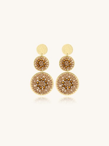 Bijoux fantaisie de créateurs 10 Boucles d'oreilles Santiago champagne santibe - présentation