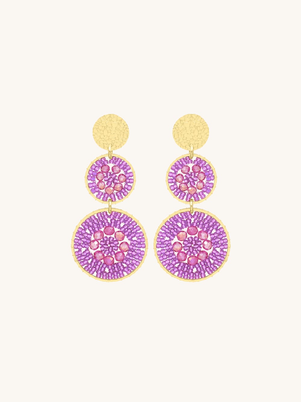 Boucles d'oreilles Santiago Rose Sakura 1 Boucles d'oreilles Santiago rose sakura santibe - présentation