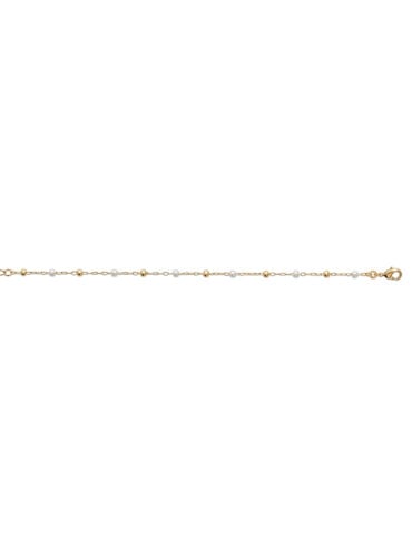 Bracelet fines billes plaqué or Marie