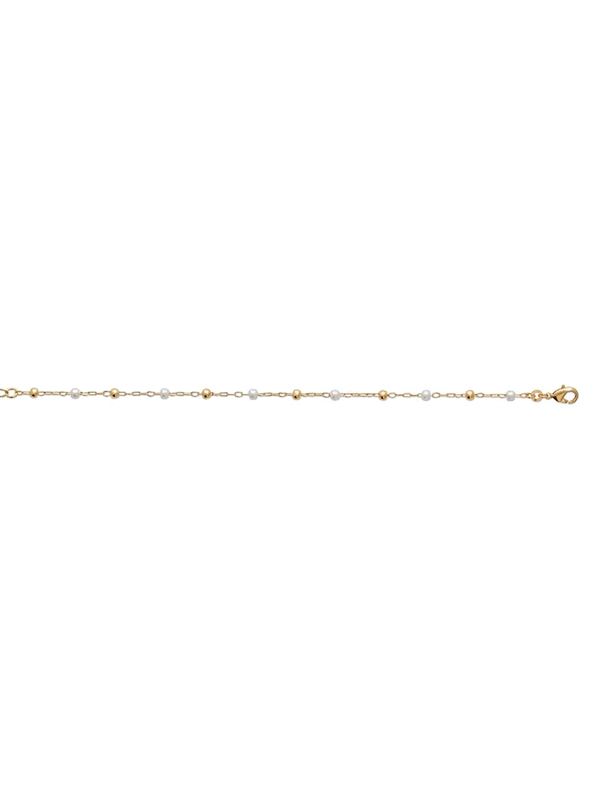 Bracelet fines billes plaqué or Marie 3 Bracelet fines billes plaqué or Marie - détail