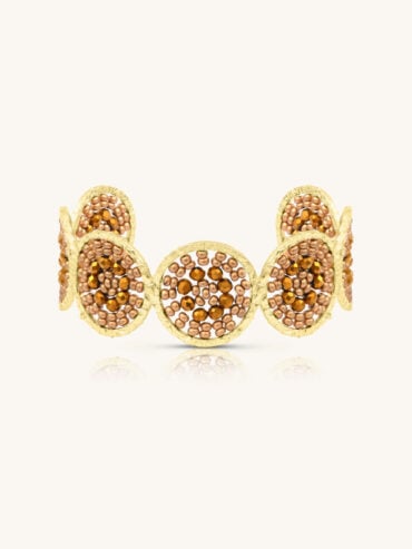 Bijoux fantaisie de créateurs 43 Manchette Marina Champagne - bracelet élégant