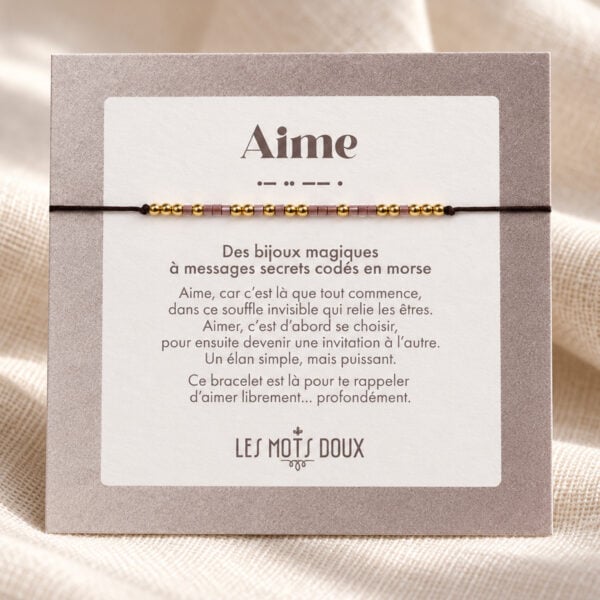 Bracelet aime code morse - message secret