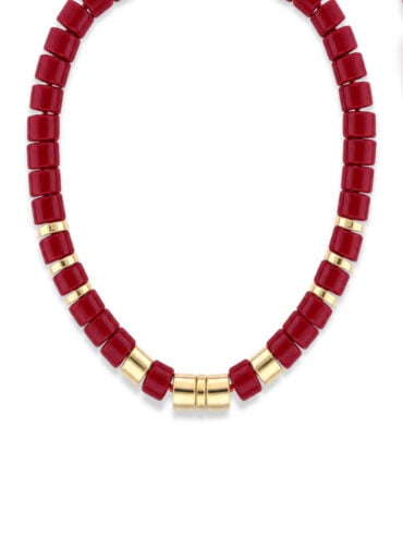 Collier praia rouge grenat zoom