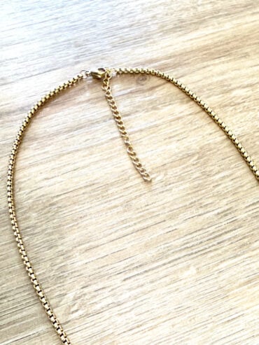 Collier trèfle vert - trèfle à quatre feuilles porte-bonheur - chaine ronde