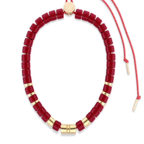 Collier praia grenat