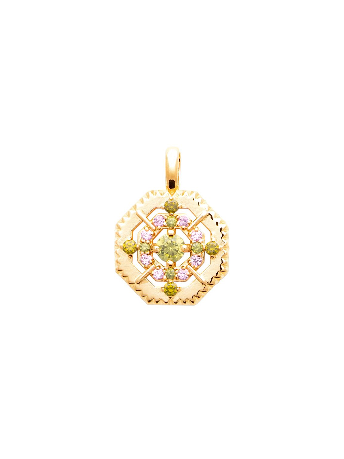 Pendentif plaqué or Roxane 1 Pendentif plaqué or Roxane - bijou médaille