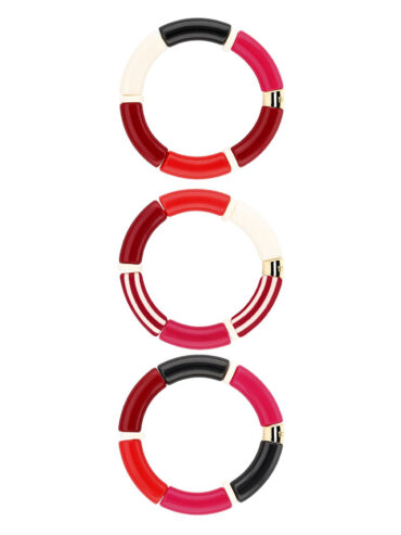 Bracelets Pipocas ligne Grenat - présentation