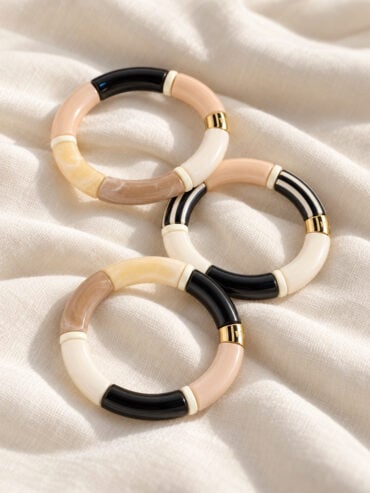 Bijoux fantaisie de créateurs 46 Bracelets Pipocas ligne black